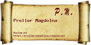 Preller Magdolna névjegykártya